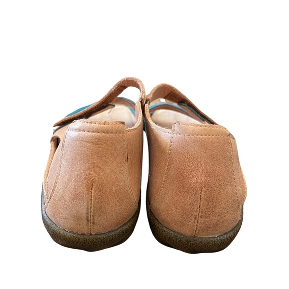 Naot Women's Papaki Teal Nubuck/Latter Brown Leather Sandals - Picture 7 of 8